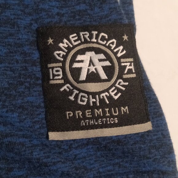 American Fighter Men's Short Sleeve T Shirt XXL Blue/White - Picture 6 of 8